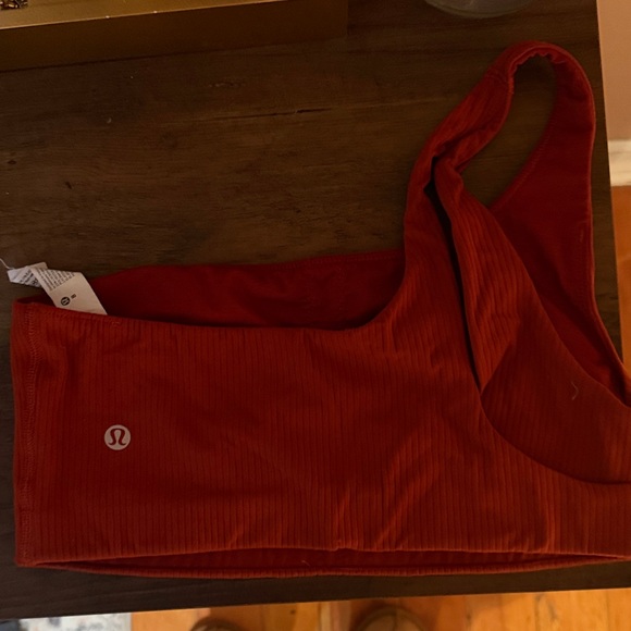Lululemon Athletica Red Asymmetrical Top - Picture 2 of 2